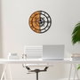 Wallity Reloj de Pared Decorativo de Madera en Nogal y Negro